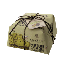 Panettone con Crema “Pistacchio Verde di Bronte DOP” Incartato a Mano 1kg